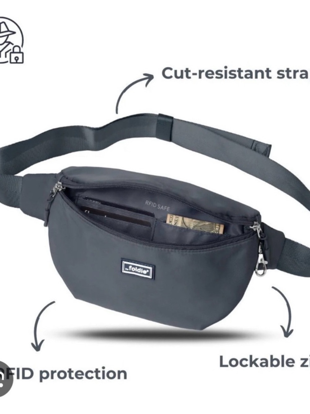 NWT RFID-Blocking Foldie Belt Bag